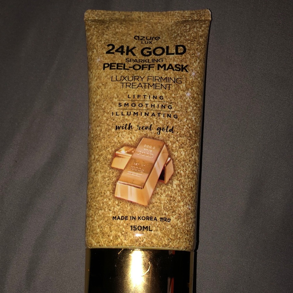 24k real gold peal off face mask.